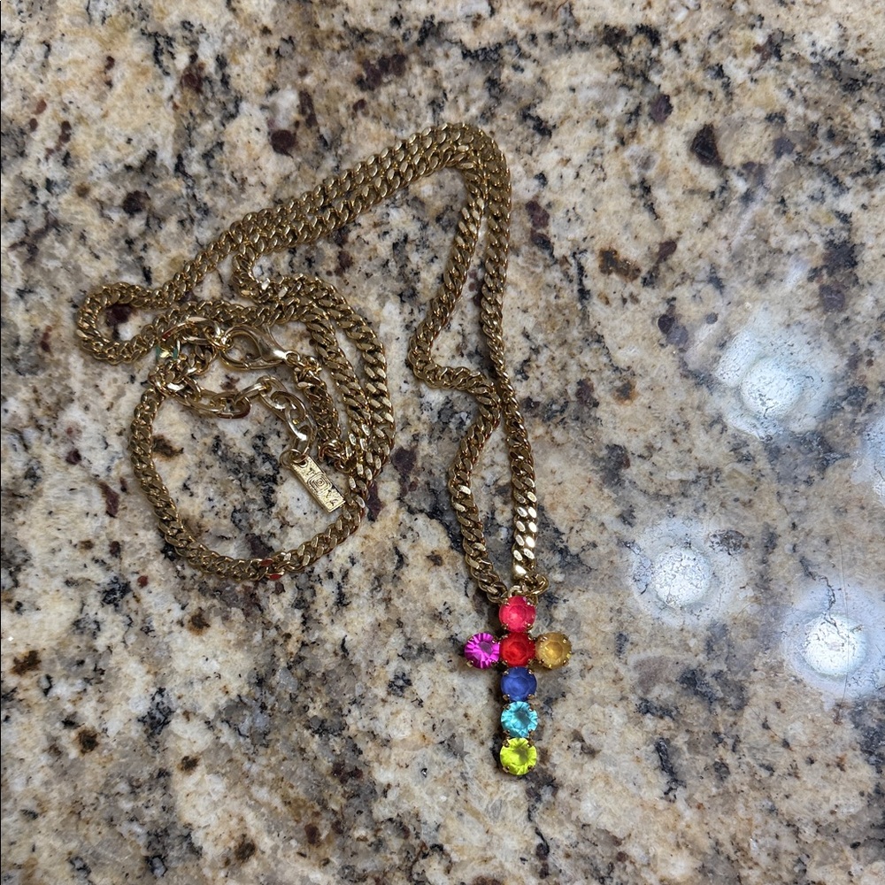 Stunning TOVA Gold Necklace with CROSS….discontinued so only get it here!
